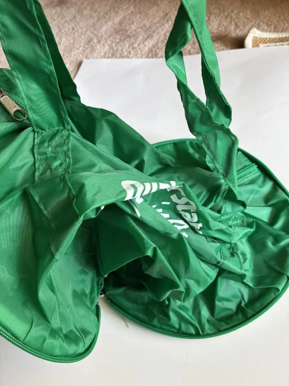 Quaker State Racing Foldable Bag Green White Promotional Tote Gas Oil